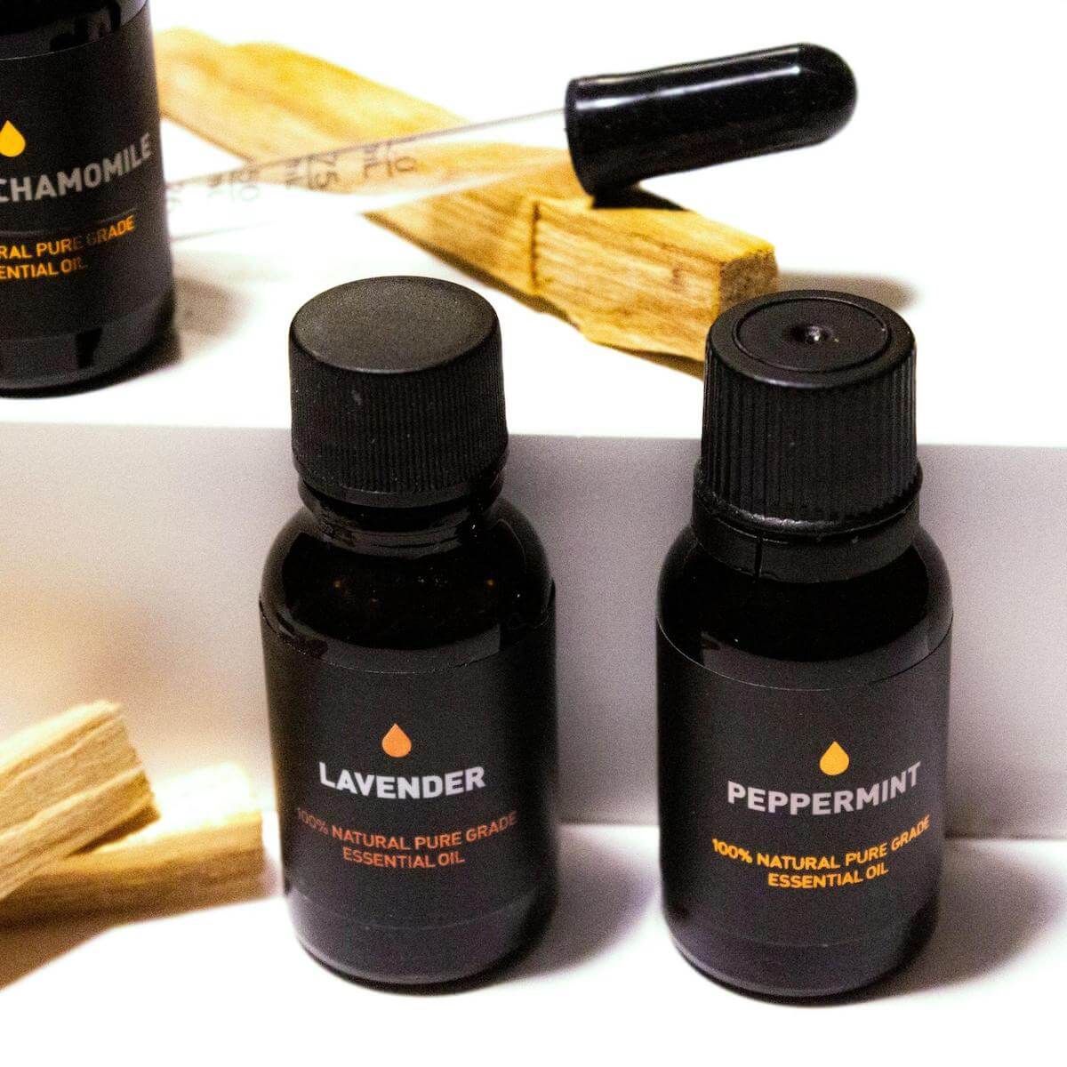 Lavender and peppermint oils